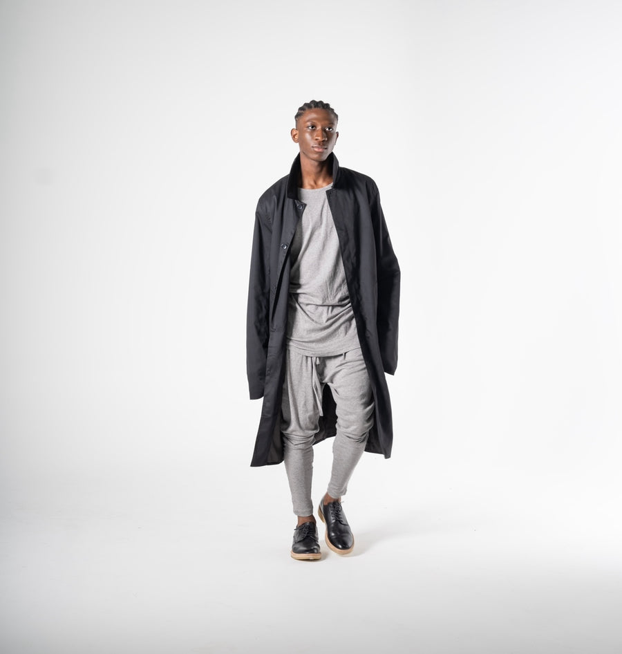 MILES : FLY FRONT LONG LOOSE JACKET