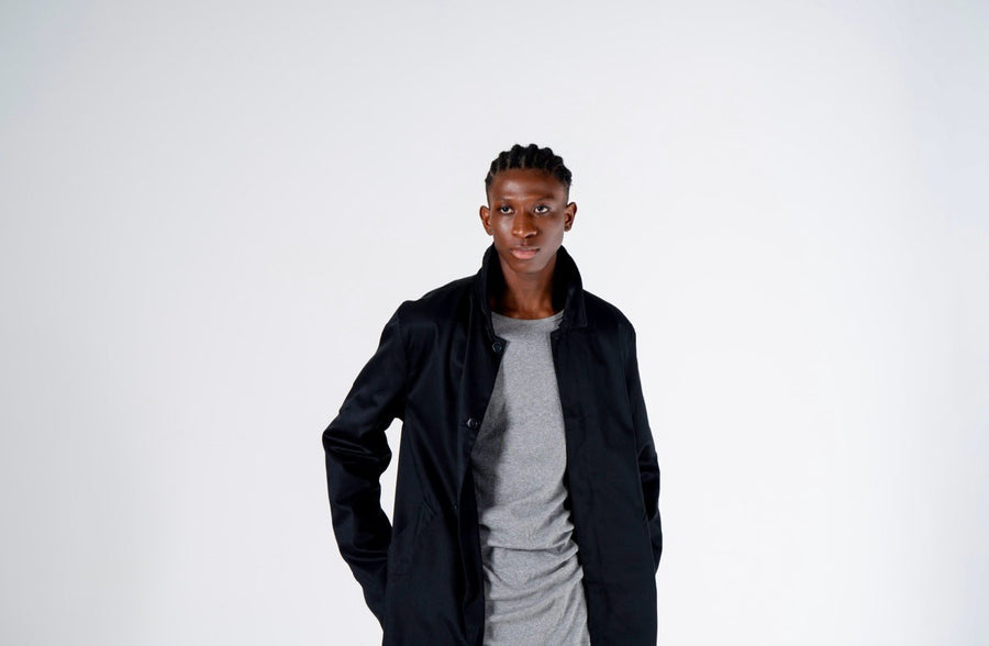 MILES : FLY FRONT LONG LOOSE JACKET