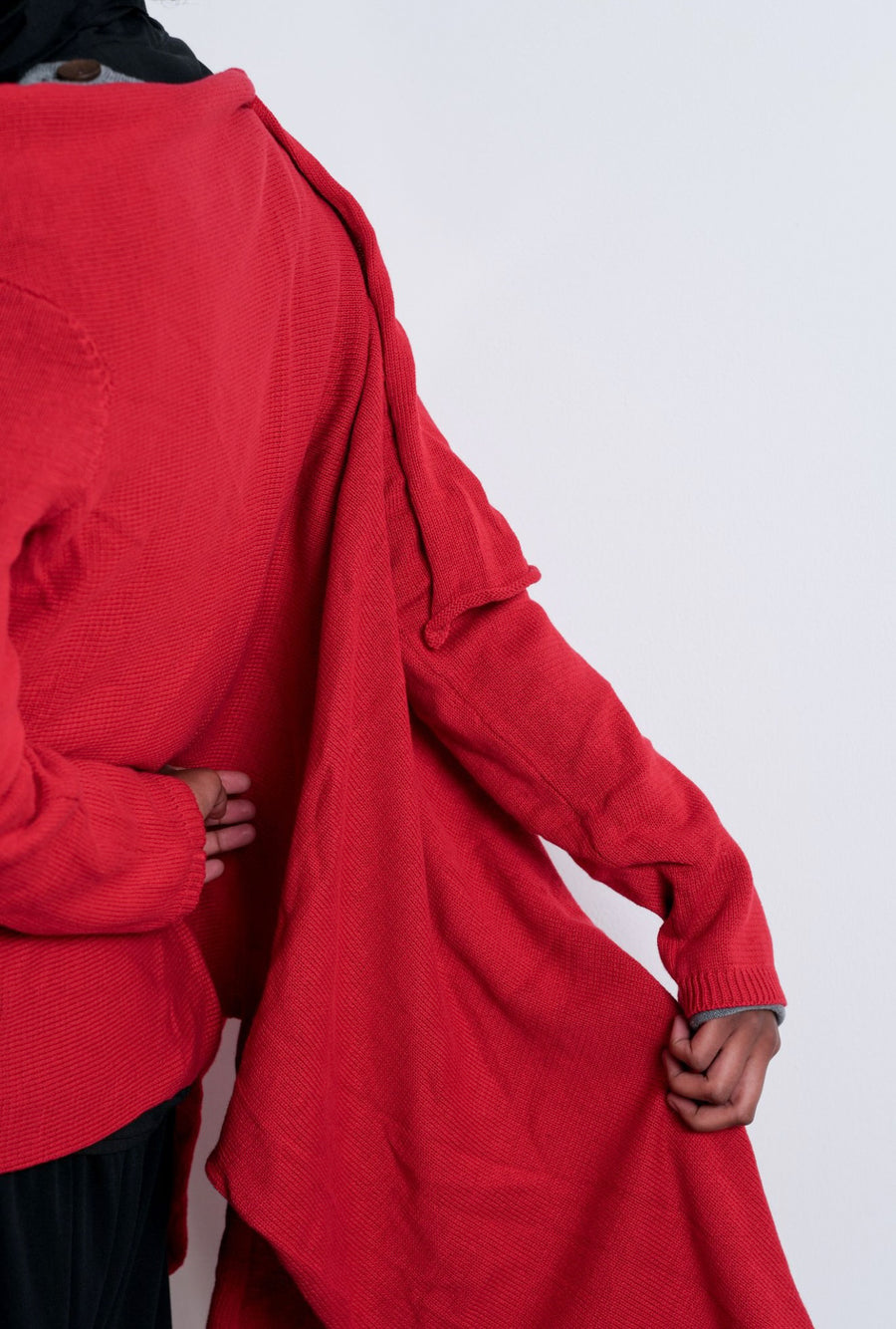 K/ SHAWL WRAP / RED