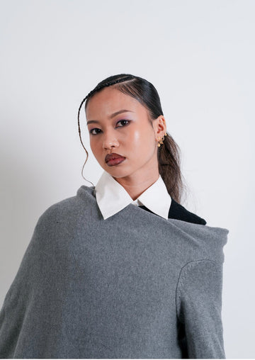 K / SHAWL WRAP  / GREY