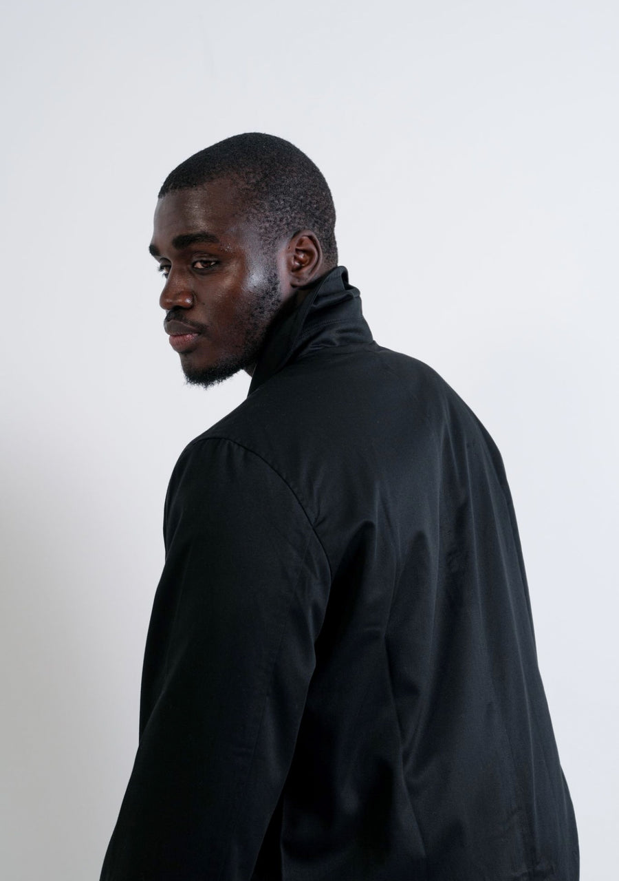 MILES : FLY FRONT JACKET / BLACK