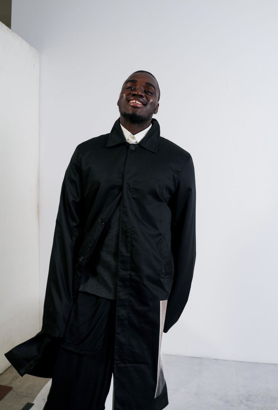 MILES : FLY FRONT JACKET / BLACK