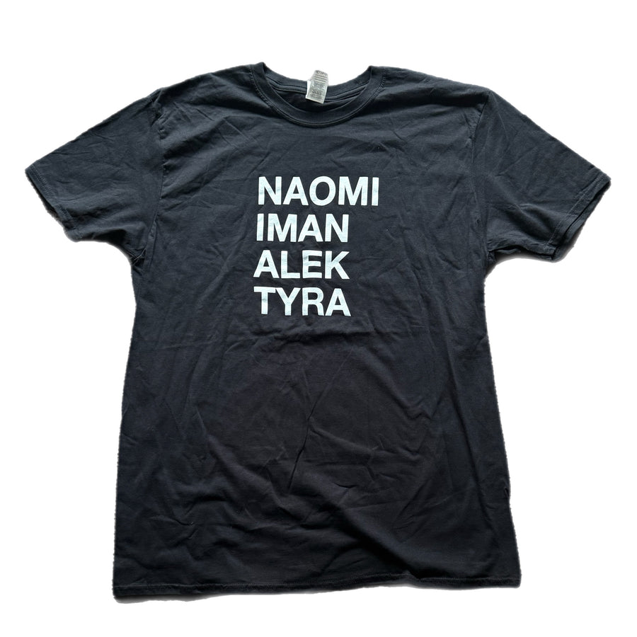 NAOMI / IMAN / ALEK / TYRA : UNISEX TEE / BLACK