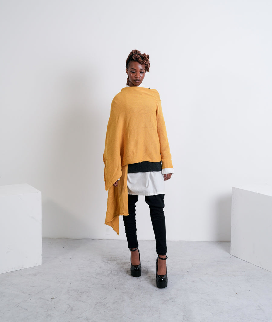 K / SHAWL WRAP / YELLOW