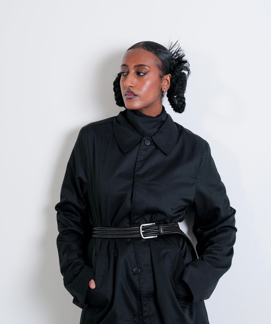 MILES : FLY FRONT JACKET /  BLACK