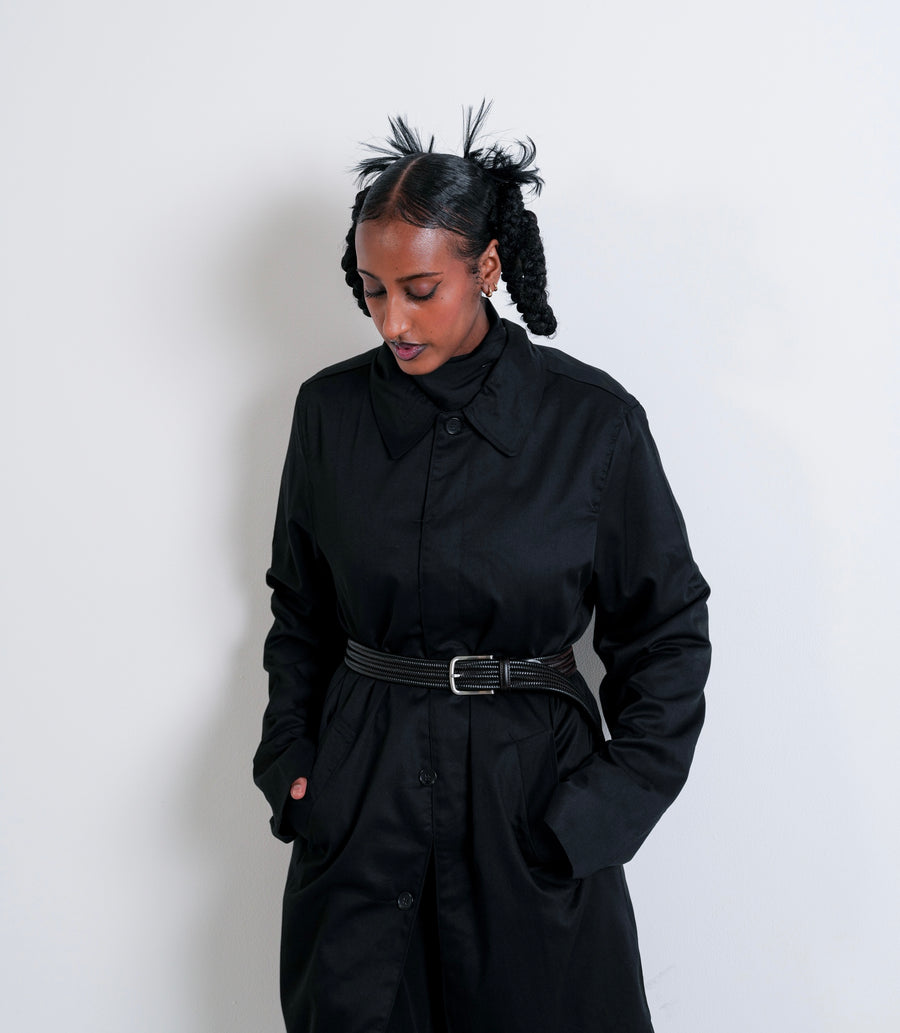 MILES : FLY FRONT JACKET /  BLACK