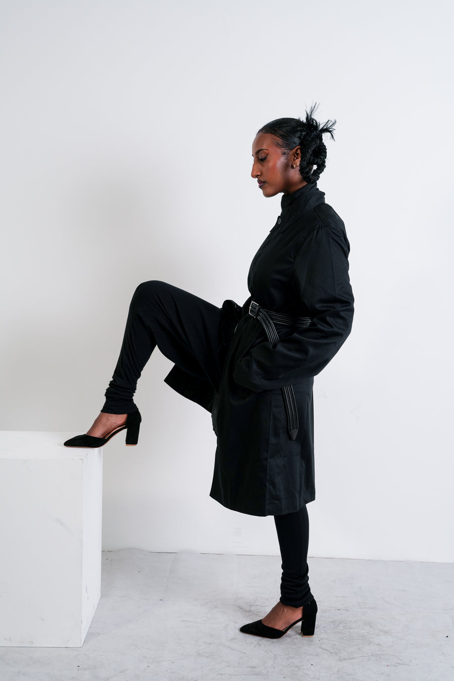 MILES : FLY FRONT JACKET /  BLACK
