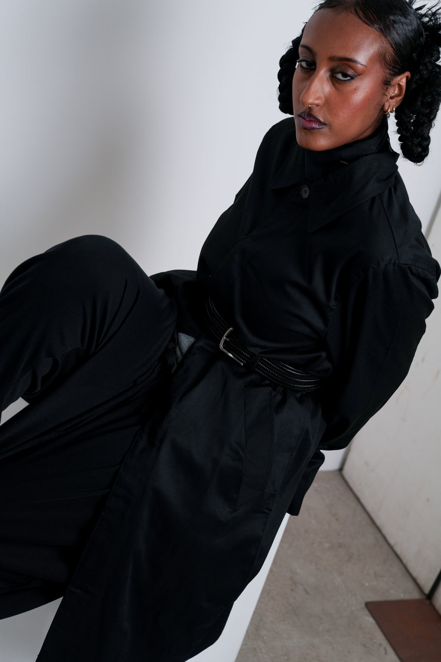 MILES : FLY FRONT JACKET /  BLACK