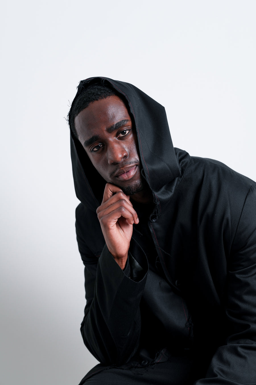 BONEY : LOOSE STYLE HOODED JACKET / BLACK
