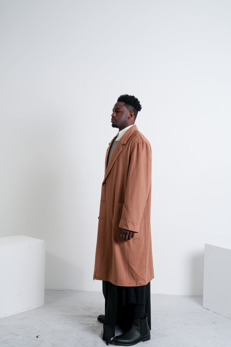 MACK : MENS LOOSE STYLE COAT / CAMEL