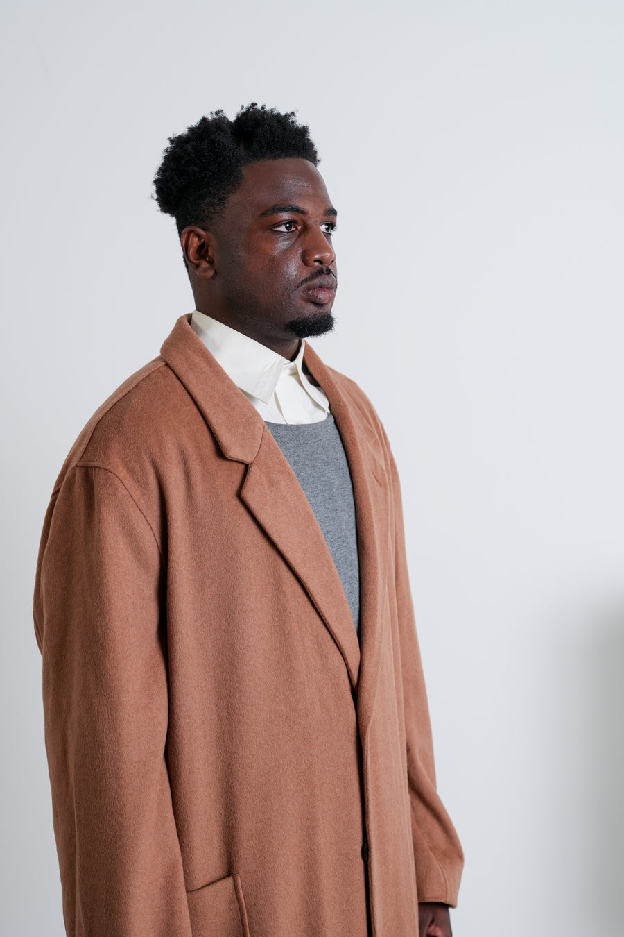 MACK : MENS LOOSE STYLE COAT / CAMEL