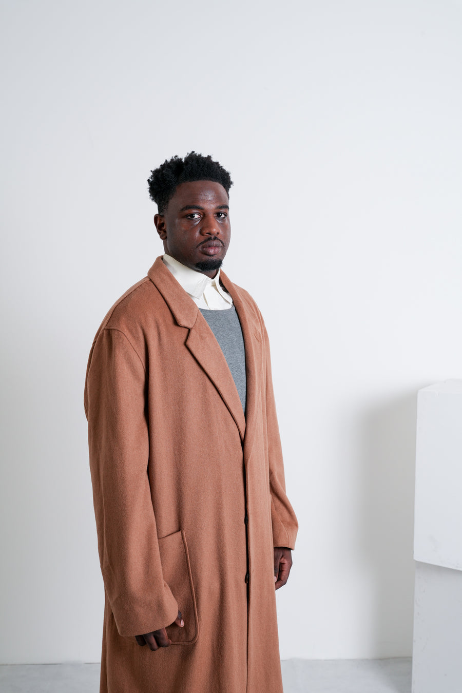 MACK : MENS LOOSE STYLE COAT / CAMEL