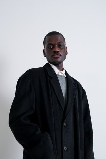 MACK : MENS LOOSE STYLE COAT / BLACK