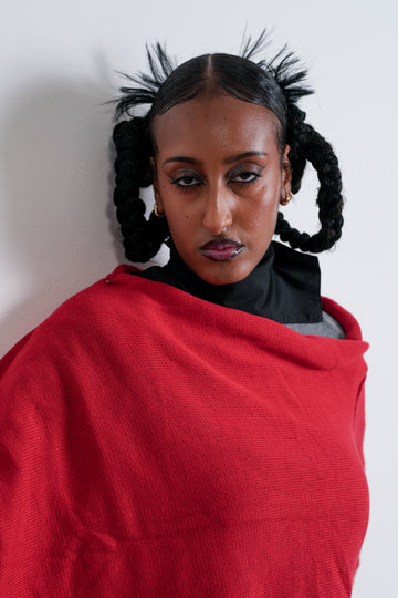 K/ SHAWL WRAP / RED