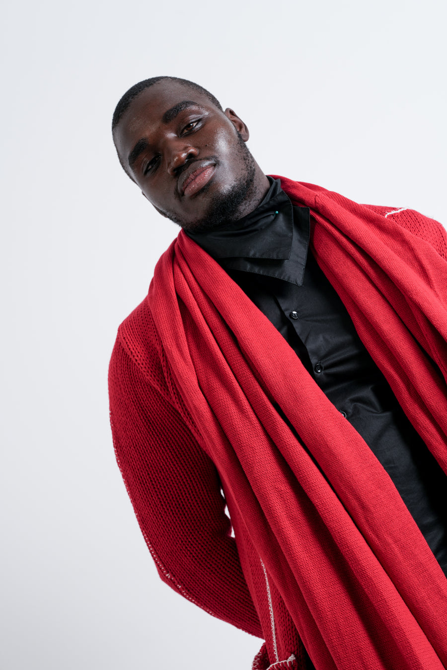 KOBBY : LOOSE JUMPER / RED