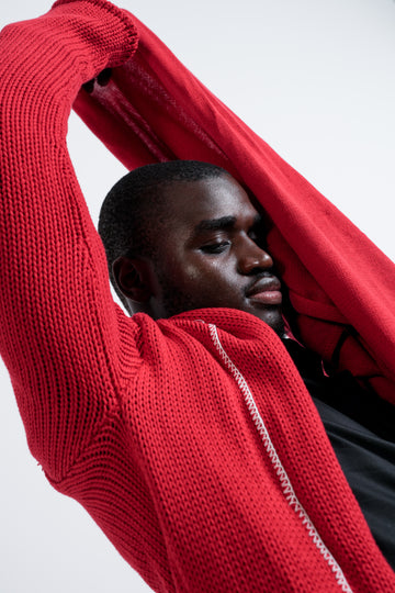 KOBBY : LOOSE JUMPER / RED